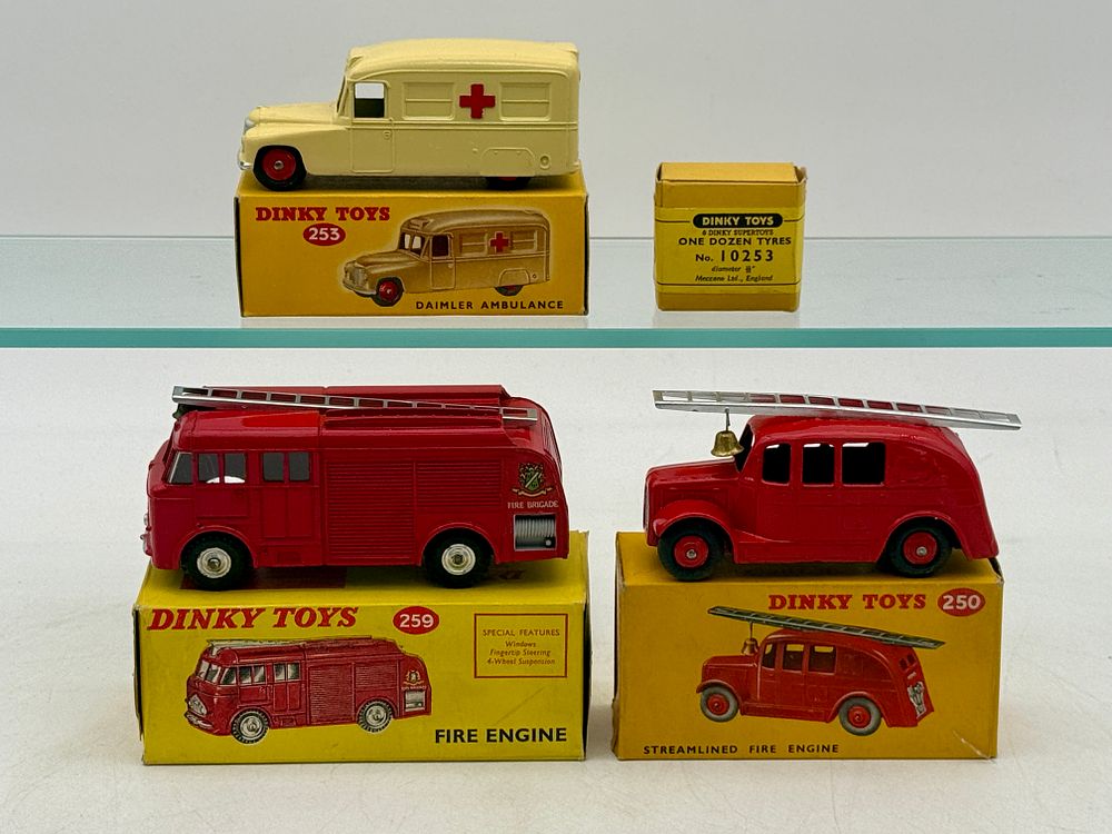 Lot 341: A Collection of Vintage Dinky Toys Fire and Rescue Vehicles