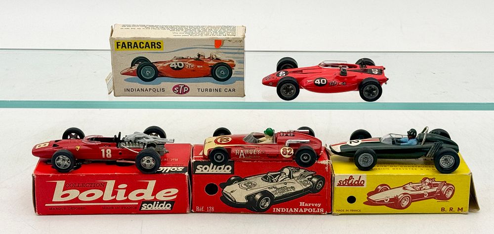 Lot 360: A Collection of Solido and Faracars Die-Cast Toy Racing Cars
