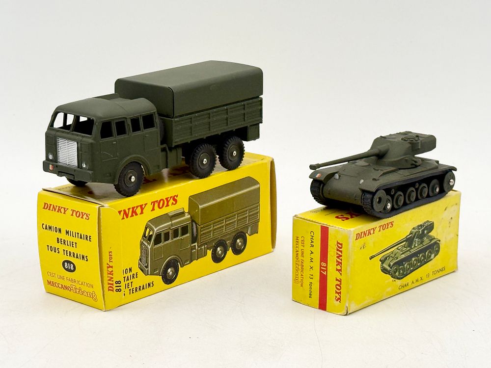 Lot 370: Two Vintage Dinky Toys Die-Cast Military Vehicles with Boxes