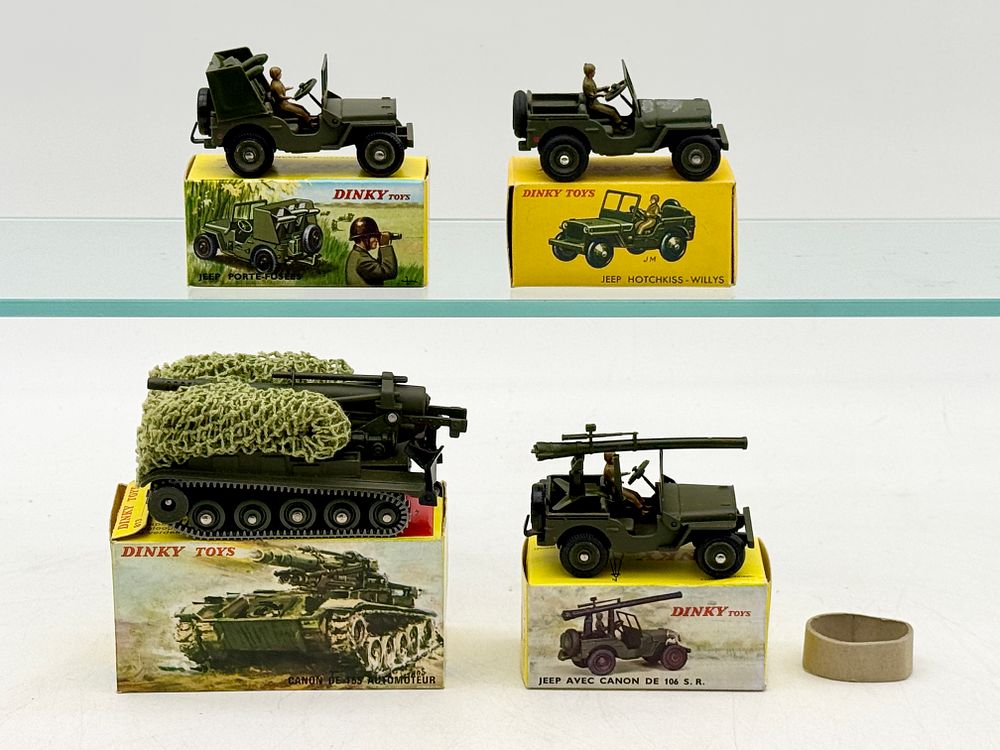 Lot 390: A Group of French Dinky Toys Military Die-Cast Vehicles