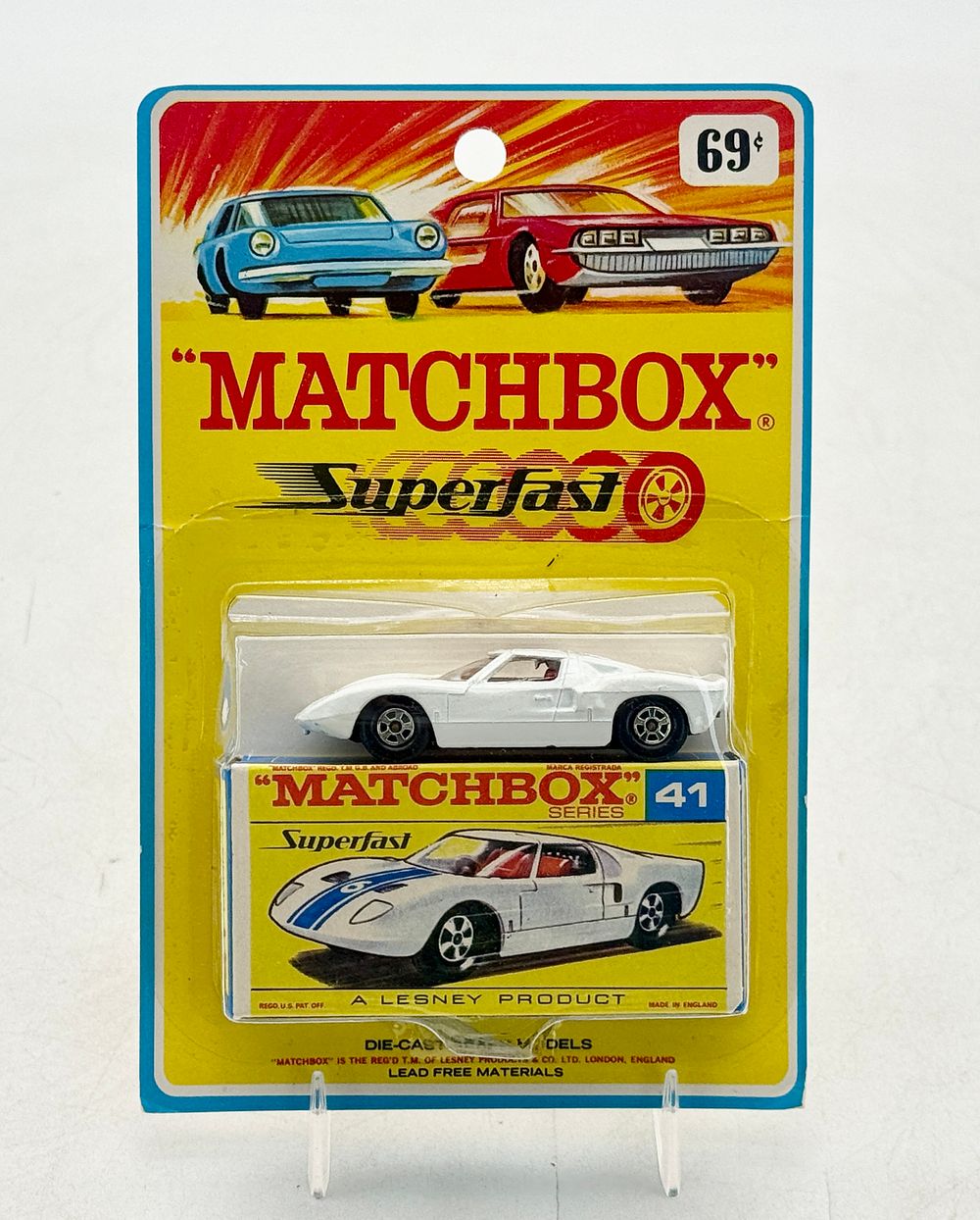 Lot 425: Matchbox Superfast No. 41A1 Ford GT in Original Blister Pack