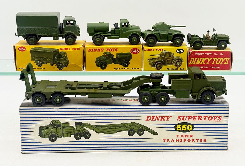 Lot 436: A Collection of Dinky Toys and Supertoys Military Vehicles