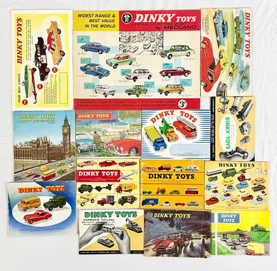 An Assortment of Vintage Dinky Toys Promotional Catalogs and Brochures. A collection of Dinky 