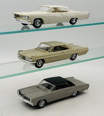 3 AMT Pontiac Bonneville and Grand Prix Promotional Models. These AMT promotional models are 
