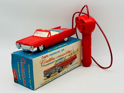 Cragstan Battery Operated 1963 Cadillac Convertible Dashboard Car with Original Box. This 