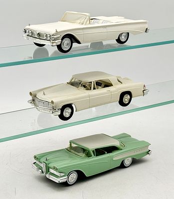 3 AMT Vintage Plastic Promotional Model Cars. This collection comprises three AMT plastic 