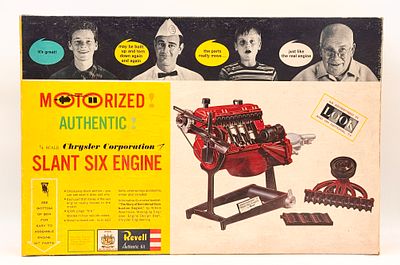 Revell Chrysler Corporation Motorized 1/4 Scale Slant Six Engine Kit. This Revell motorized 1/4 