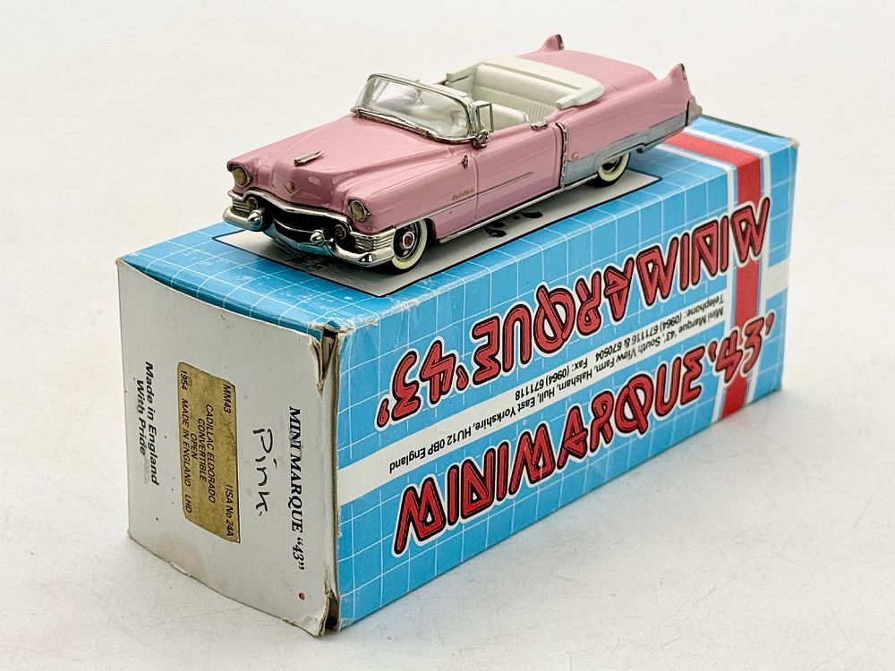 Lot 47: Mini Marque 43 Pink 1954 Cadillac Eldorado Convertible Model