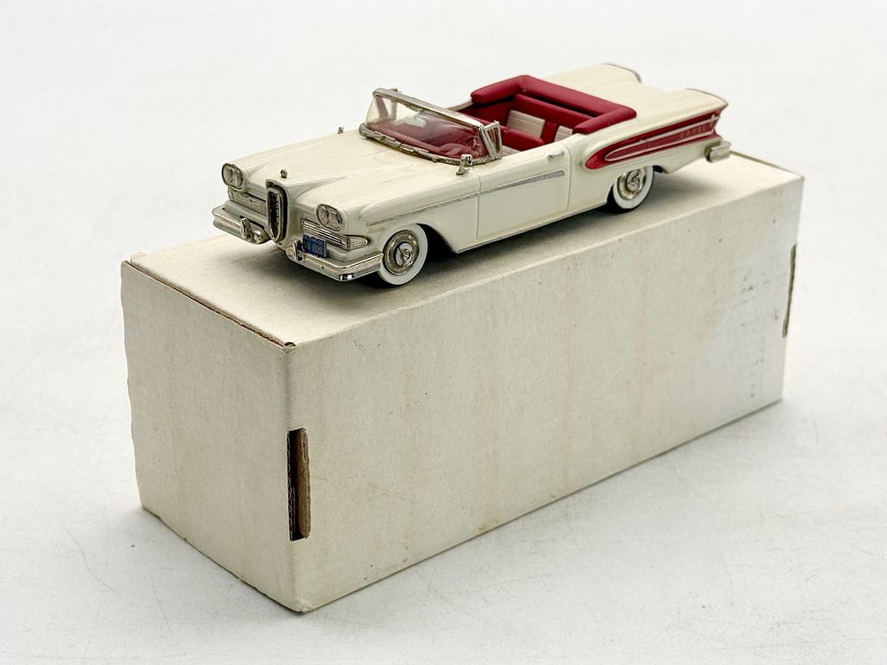 Lot 50: SMTS 1958 Edsel Citation Convertible in White with Red Interior