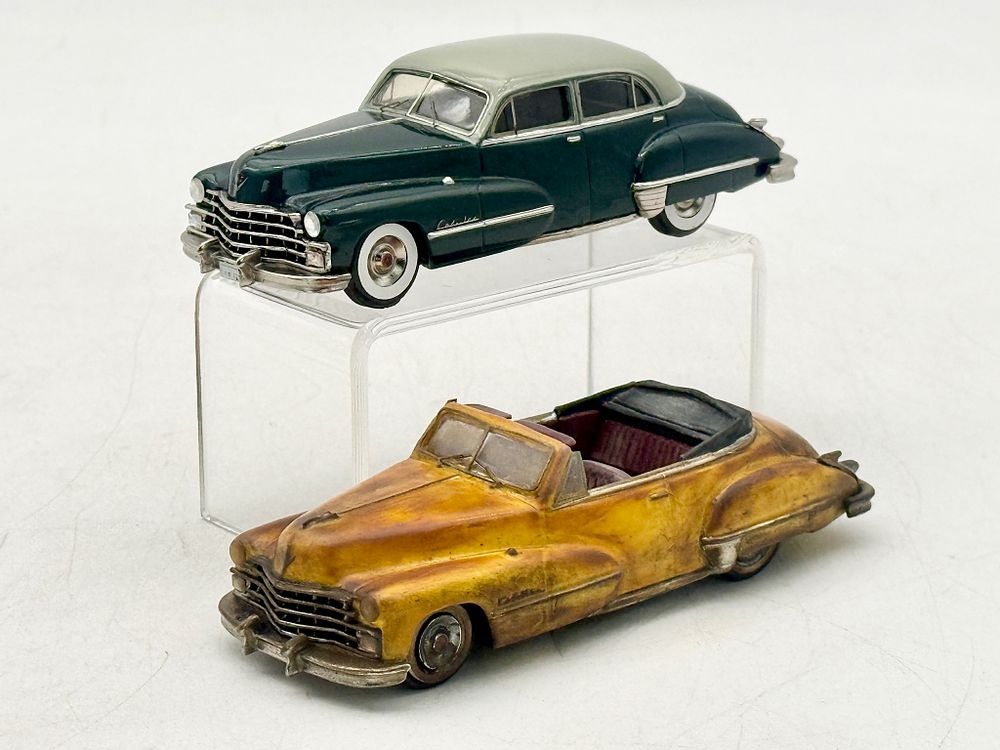 Lot 66: Two Provence Moulage 1947 Cadillac Series 62 Resin Models