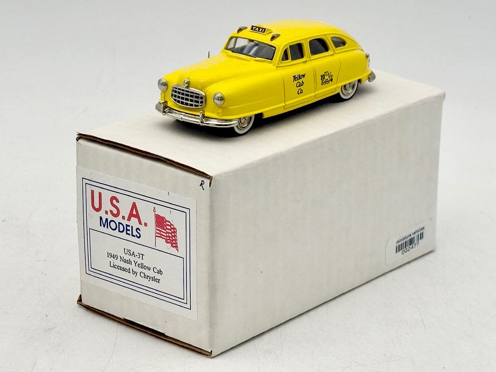 Lot 82: U.S.A. Models 1949 Nash Ambassador Yellow Cab Die-Cast Taxi