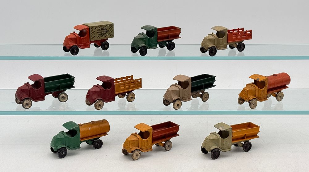Lot 394: Ten Tootsietoy Die-Cast Mack Trucks in Assorted Vocational Styles