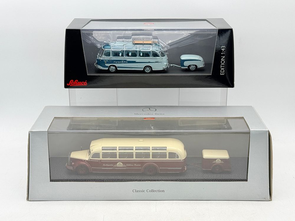 Lot 400: Two 1:43 Scale Schuco and Mercedes-Benz Model Bus Sets