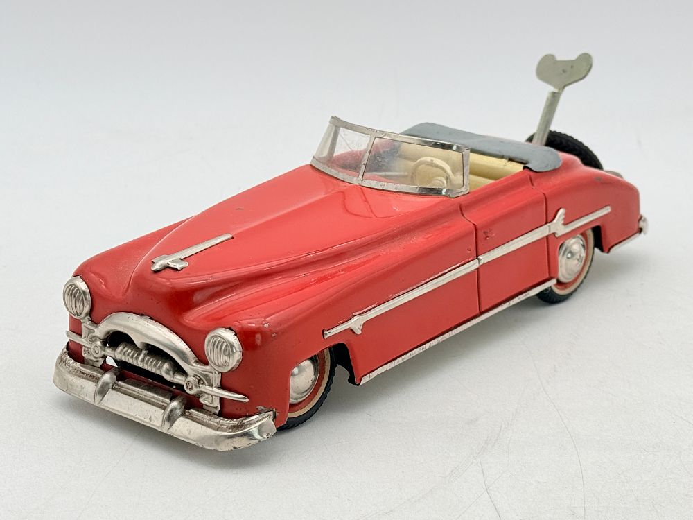 Lot 410: Post-war German Tinplate Wind-up Convertible Toy Car