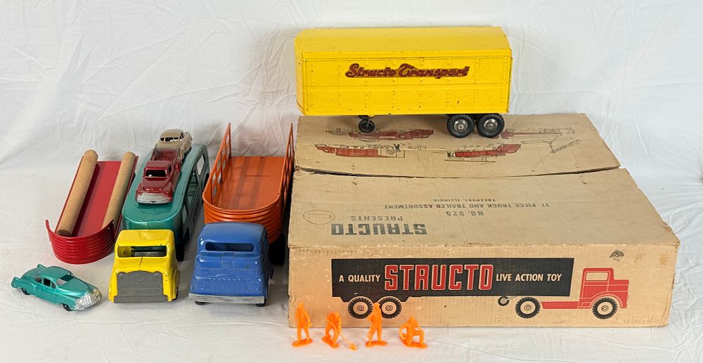 Lot 428: Structo No. 925 17-Piece Truck and Trailer Assortment