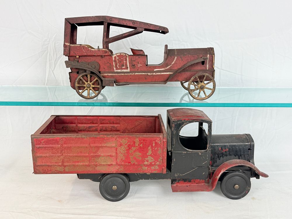 Lot 462: Two Early Twentieth Century Pressed Steel Toy Vehicles