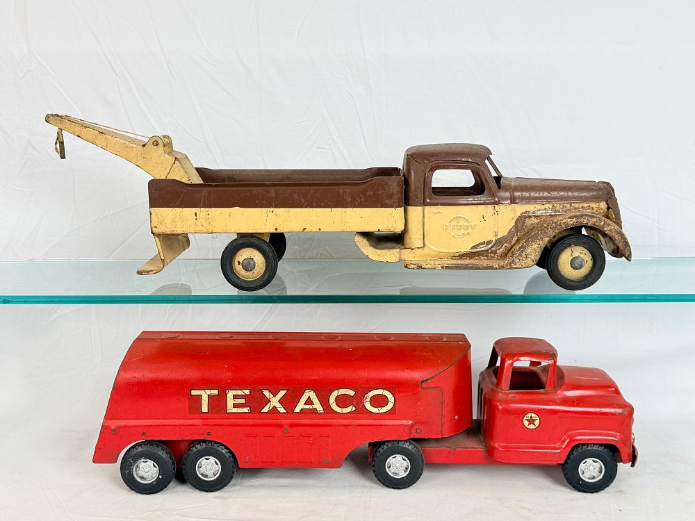 Lot 468: A Pair of Buddy L Pressed Steel Commercial Toy Trucks