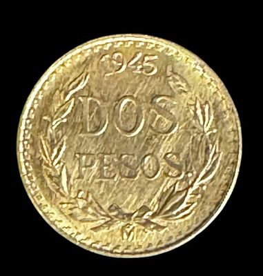 1945 DOS PES0 GOLD COIN 1GRAM
