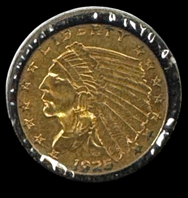 1925 2 1/2 INDIAN HEAD GOLD COIN