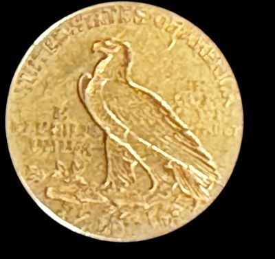 1912 2 1/2 DOLLAR INDIAN HEAD GOLD COIN