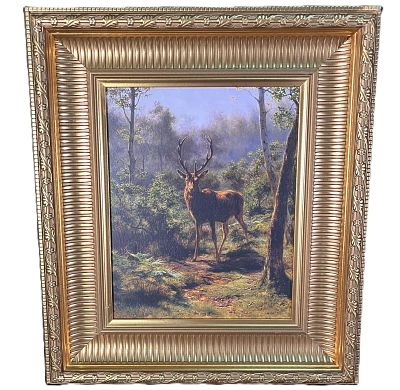 DEER PRINT FRAMED. Height: 24 in. by Width: 20 in.