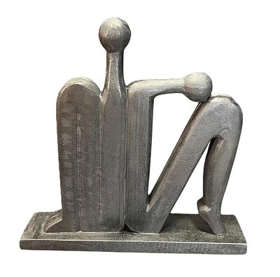 ABSTRACT WOODEN CARVED FIGURE Height: 24.5 in. by Width: 24 in. by Depth: 4.5 in.