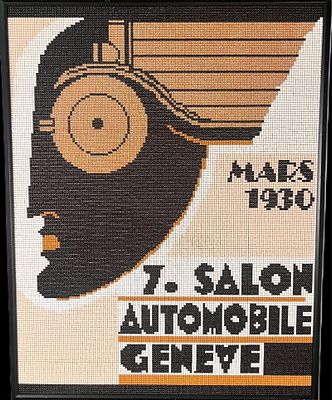 MARS 1930 MOSIAC BEAD ART. DAVID FINK DAVID FINK MARS 1930 MOSIAC BEAD ART. Height: 40 in. by 