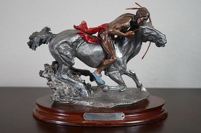 Anne McGory - Chilmark Pewter "Attack" Bronze Inspired by Fredric Remington's "Downing the Nigh 