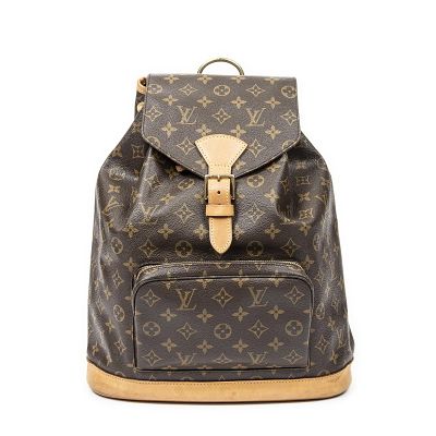 Louis Vuitton Montsouris Shoulder Bag. Brown, Coated Canvas. 11.8*13.8*4.7 - ABB7647