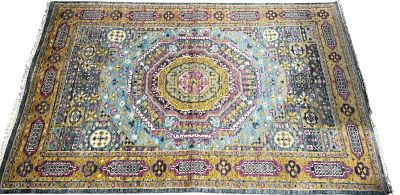 HAND KNOTTED OUSHAK CARPET. Height: 104 in. by Width: 68 in.