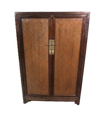 TWO-DOOR FILE CABINET IN THE ASIAN TASTE. Height: 55.5 in. by Width: 35.5 in. by Depth: 15.75 in.