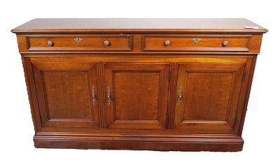 EMPIRE STYLE MAHOGANY SIDEBOARD. Height: 35 in. by Width: 64 in. by Depth: 19 in.