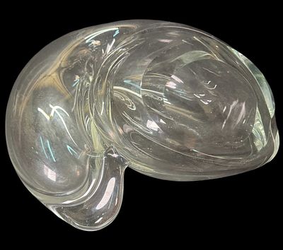 JOHN BINGHAM - BIOMORPHIC ART GLASS SCULPTURE. JOHN BINGHAM - SIGNED BIOMORPHIC ART GLASS 