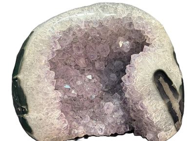 AMETHYST GEODE 4.0 lbs. Height: 5 in. by Width: 7.5 in. by Depth: 3.5 in.
