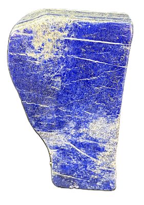 NICE LAPIS SPECIMAN SHOWING RICH COBALT BLUE COLOR CONTRASTING WITH WHITE AND GRAY MINERAL 