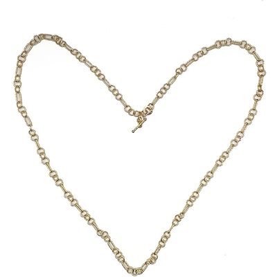 Roberto Coin 18K Gold Chain Necklace. Signed Roberto Coin 18K yellow gold necklace with toggle 