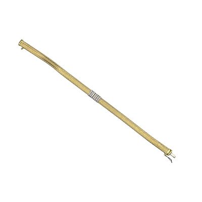 Roberto Coin 18K Diamond Bracelet. Measures 7 inches long, and 8mm wide, the bracelet weighs 