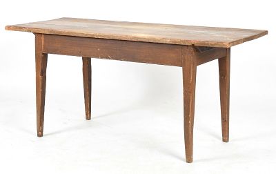 American Country Paint Decorated Pin-Top Farm Table, Early 19th Century. An American Country 