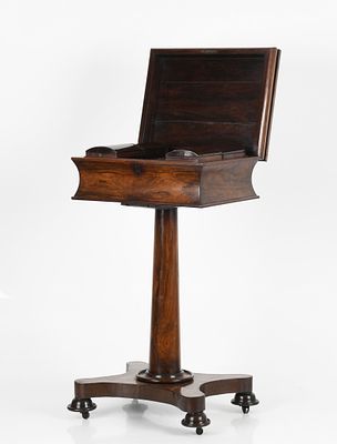 William IV Rosewood Teapoy, Circa 1830. A William IV Rosewood Teapoy, Circa 1830 
The 