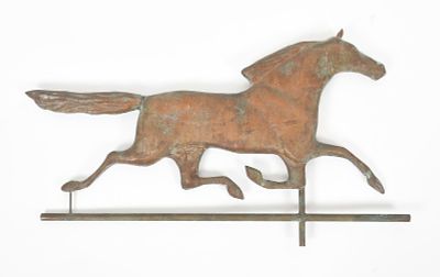 A Copper Running Horse Weathervane 
American, 20th 