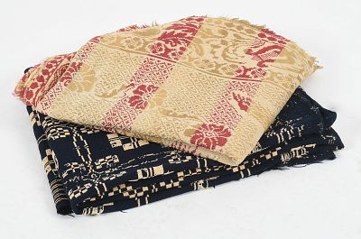Two American Wool Coverlets, 19th Century 
Dimensions: Dimensions of each 