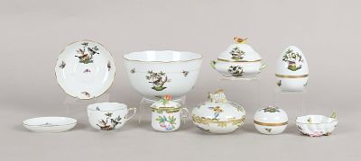 An Assorted Group of Herend Porcelain, Including Miniatures. An Assorted Group of Herend 