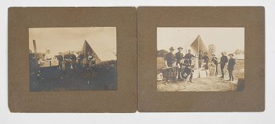 Two Photographs, Spanish American War 
Two photographs of Company F of the 