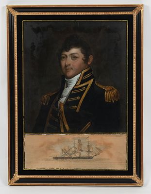 Portrait of Commodore Hull After Stuart 
An 1813 etching published by Freeman and 