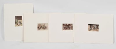 Four Japanese Tinted Photographs, Late 19th to Early 20th Century 
Four 