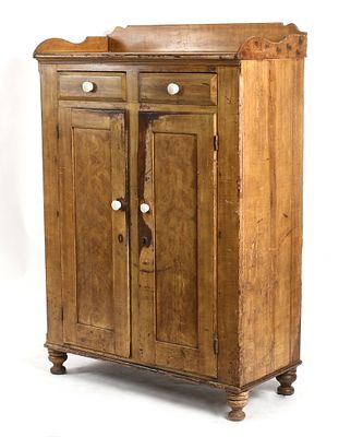 A 19th Century Paint Decorated Jelly Cupboard 
With original faux grain painted surface, 