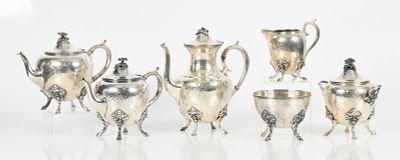 A Connecticut Silver Plated Tea Set 
Circa 1862-1877, by Rogers, Smith &amp; 