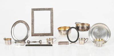 An Estate Group of Various Silver Items 
Comprising: a 4 1/4in bowl 
