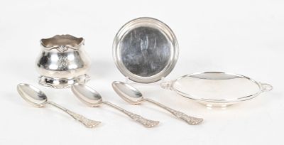Six Pieces Sterling Silver Small Wares, 20th Century 
Comprising: three Tiffany &amp; Co. 