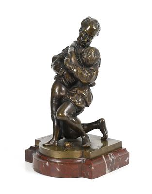 Charles Edouard Elmerich (1813-1889) William Tell and His Son 
A bronze group 